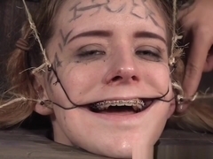 Teen Sub Dominated With Open Mouth Gags