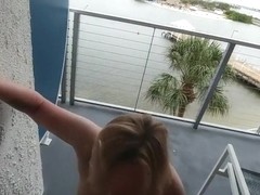 Voyeur balcony me and my wife fucking on balcony