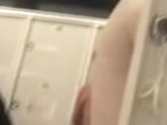 Tiny and slim bodied Japanese nude in changing room