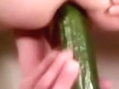 girlsy Boy Cucumber Anal Fuck