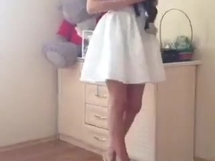cute russian girl in skirt