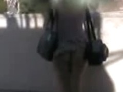 Up skirt camera filmed an awesome ass of a slut