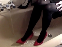 Fully clothed bath in ballet flats with a hidden surprise