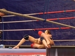 Athletic Dyke Dominates In A Wrestling Match