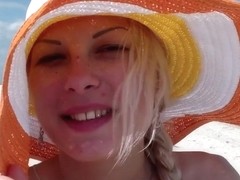 Adele in beach video with a blonde amateur girl giving bj