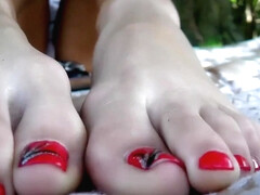 Giantess feet massage pov