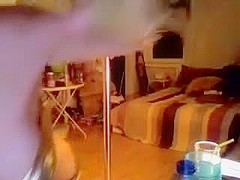 Hot bunny dances before her webcam